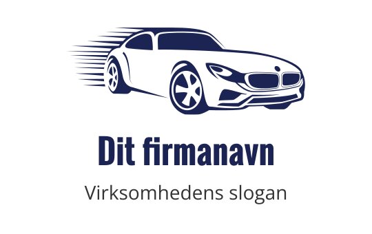 Elegant svart billogo med bevegelseslinjer og fet typografi