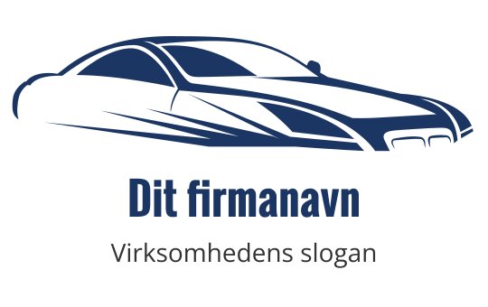 Strømlinjeformet blå billogo med dynamiske linjer og moderne design