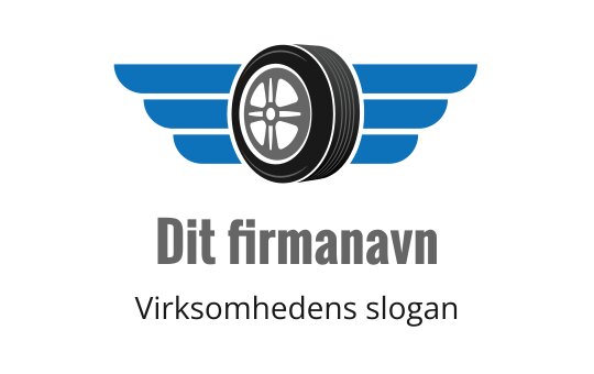 Moderne logo design med et dekk og blå vinger