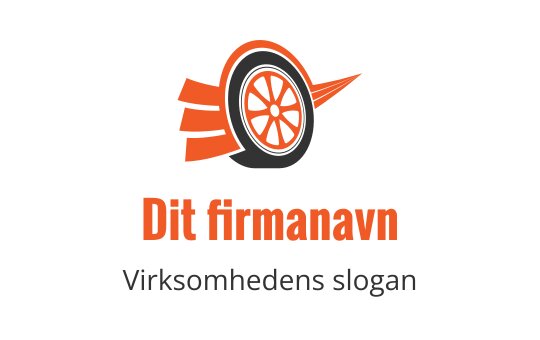 Dynamisk logo design med en stilisert dekk og bevegelseslinjer