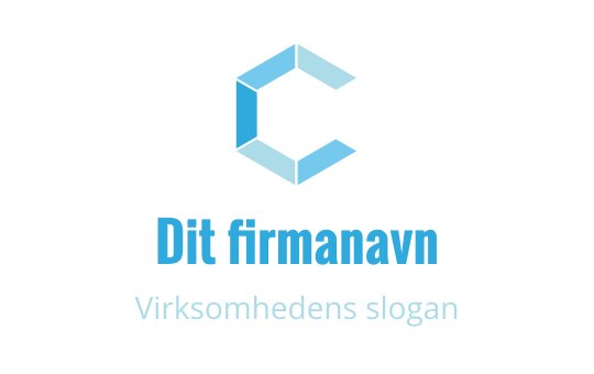Moderne blå geometrisk logo med en stilisert bokstav C