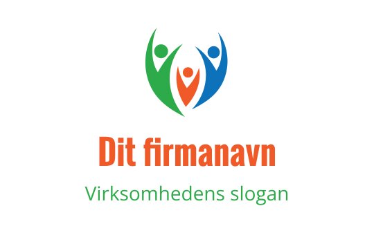 Fargerik logo med abstrakte figurer i grønn, blå og oransje
