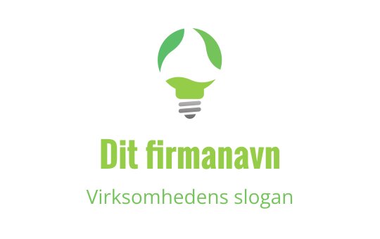 Moderne lyspære logo design med grønne bladdetaljer