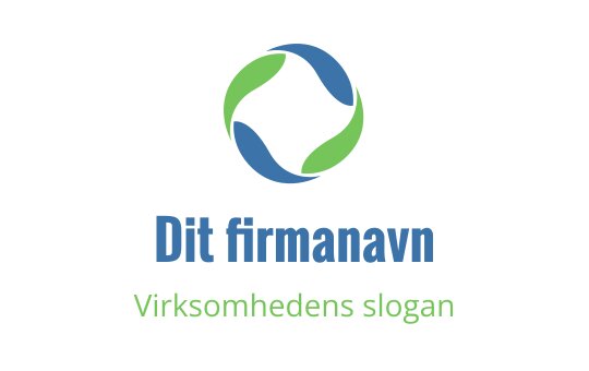 Moderne sirkulær logo med blå og grønne flytende former