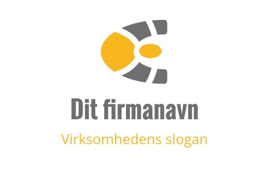 Moderne logo design med en gul og grå abstrakt form