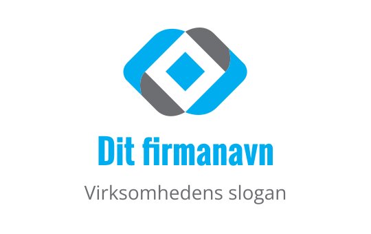 Moderne blå og grå logo med overlappende diamantformer