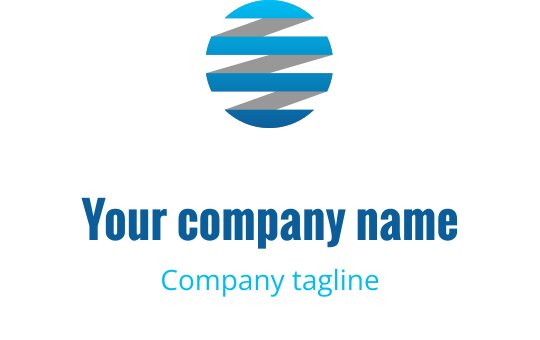 Abstrakt logo design med flytende grå, cyan og teal former