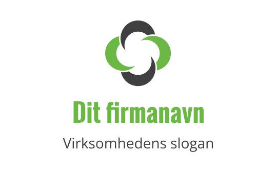 Moderne logo design med sammenflettede grønne og grå former