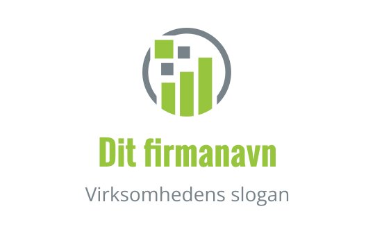 Moderne logo design med grønne stenger innenfor en sirkulær kontur