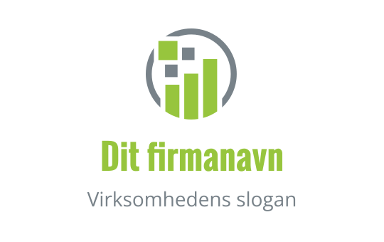 Moderne logo design med grønne stenger innenfor en sirkulær kontur