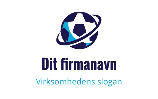Moderne globus logo design med en fotball og omløpende ringer