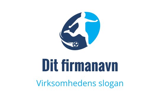 Dynamisk logo design med silhuett av en fotballspiller i bevegelse