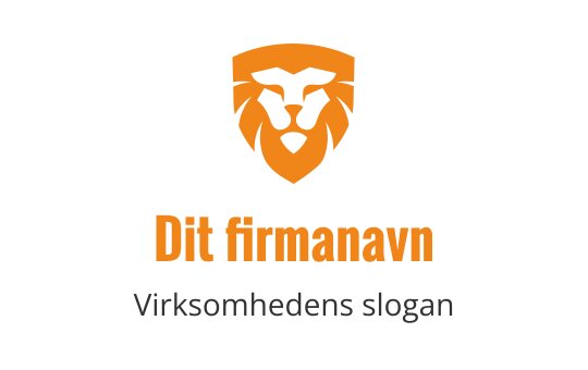 Oransje løve logo design for tigerindustrien, med en dristig og moderne stil.