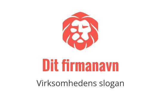 Korallfarget logo med en stilisert løve, som representerer styrke og majestet i tigerindustrien.
