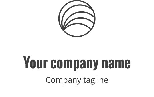 Moderne sirkulær logo design med lagdelte buede linjer