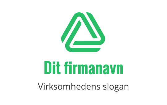 Moderne grønn trekantet logo design med overlappende linjer