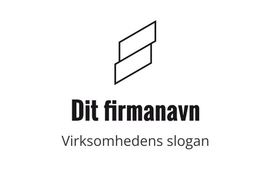 Moderne geometrisk logo design med overlappende former i mørke toner