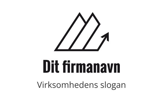 Moderne logo design med oppadgående fjell og en pil