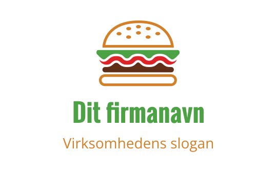 Fargerik burgerlogo med lag av pålegg og leken stil