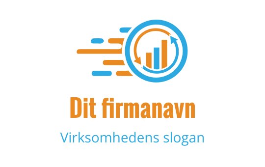 Dynamisk logo design med et sirkulært diagram og hastighetslinjer