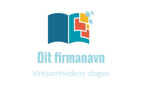 Fargerik åpen bok logo design med abstrakte former og livlige farger