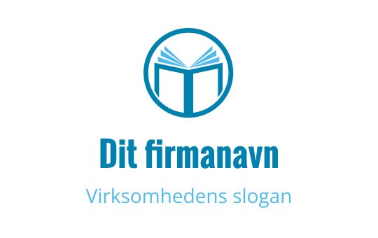 Moderne logo design med en åpen bok innenfor en sirkulær kontur