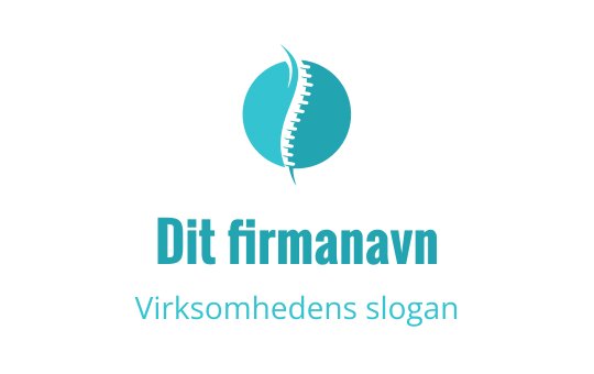 Moderne logo design med en teal sirkel og ryggmargsmotiv