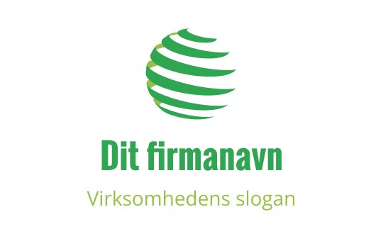 Moderne grønn globe logo design med buede striper
