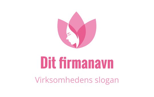 Elegant rosa lotusblomst logo design med silhuettprofil