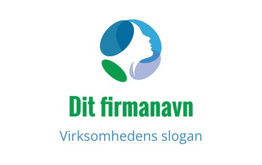 Moderne logo design med en profil silhuett innenfor en sirkelform