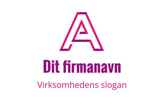 Moderne logo design med en stilisert bokstav "A" i rosa og lilla