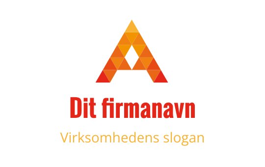 Moderne trekantet logo design i oransje og røde nyanser