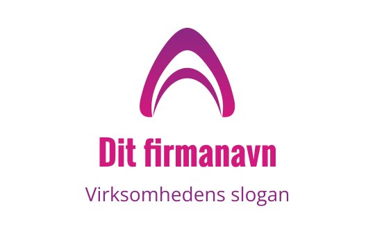 Moderne logo design med en stilisert bue i gradient rosa toner