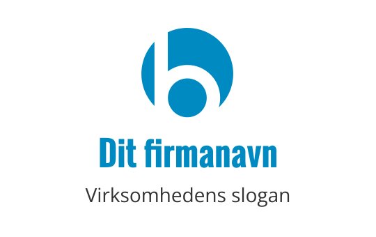 Moderne blå logo med en stilisert bokstav 'b' og sirkulære elementer