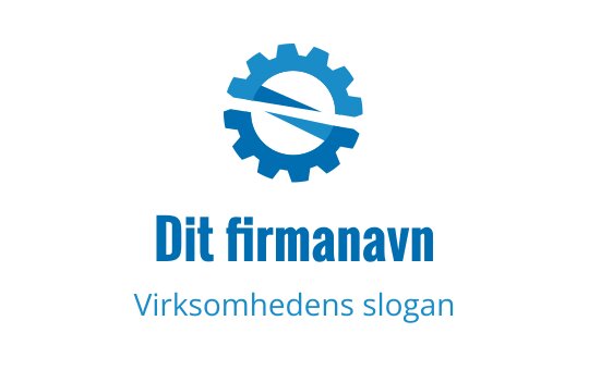 Moderne blå tannhjul logo design med et svevende element