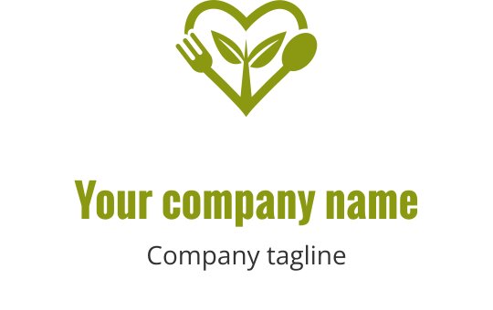 Elegant logo design med et gullhjerte og en jevn, flytende form