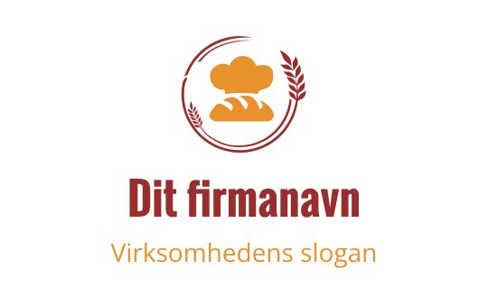 Varm logo design med et brød og hveteelementer