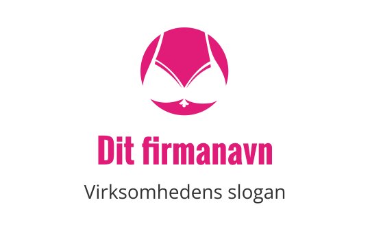 Lekent rosa bh-logo design innenfor en sirkulær form