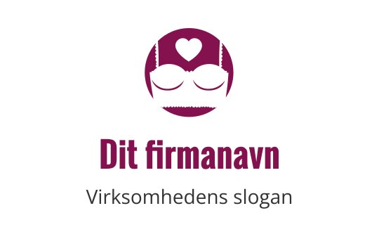 Lekent logo design med et superheltansikt med hjerte og briller