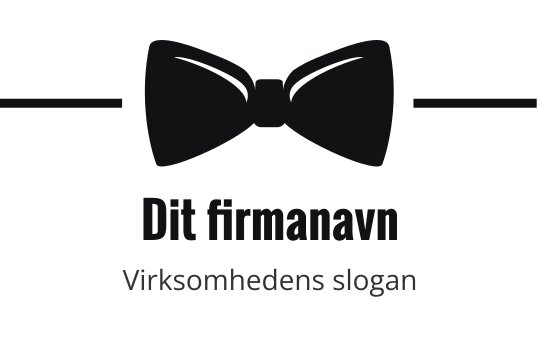 Elegant sløyfe logo design med fet typografi