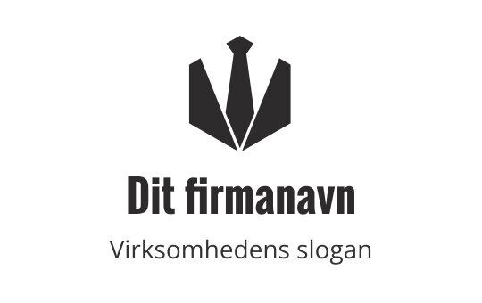 Moderne logo design med en stilisert slips og geometriske former