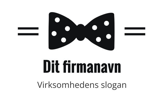 Lekent sløyfe-logo design med prikker og rene linjer