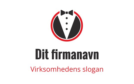 Elegant smoking logo design med en rød sirkulær kant