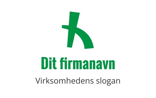 Moderne grønn logo med stilisert bokstav og buede elementer