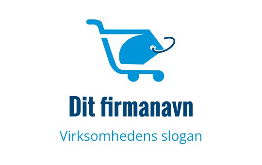 Lekent handlekurvlogo med en smilende elefant