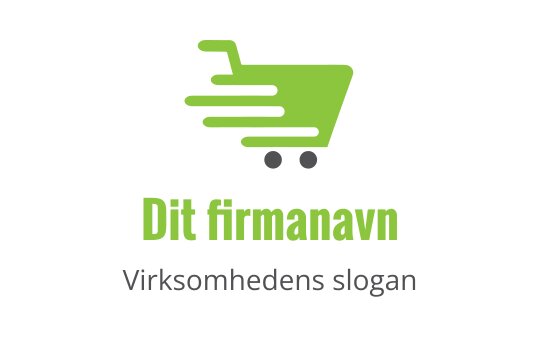 Dynamisk grønn handlekurv logo design med bevegelseslinjer
