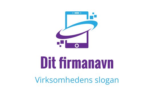 Moderne logo design med en smarttelefon og dynamiske sirkulære elementer