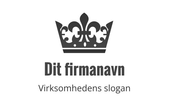 Elegant krone logo design med intrikate detaljer og dristig typografi