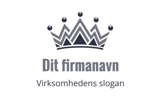 Elegant krone logo design i mørkeblå og grå nyanser