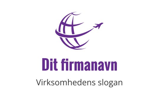 Moderne lilla globus logo design med en pil og buede linjer